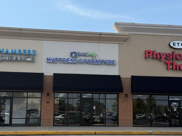 BoxDrop Mattress and Furniture South KC storefront in Belton Missouri